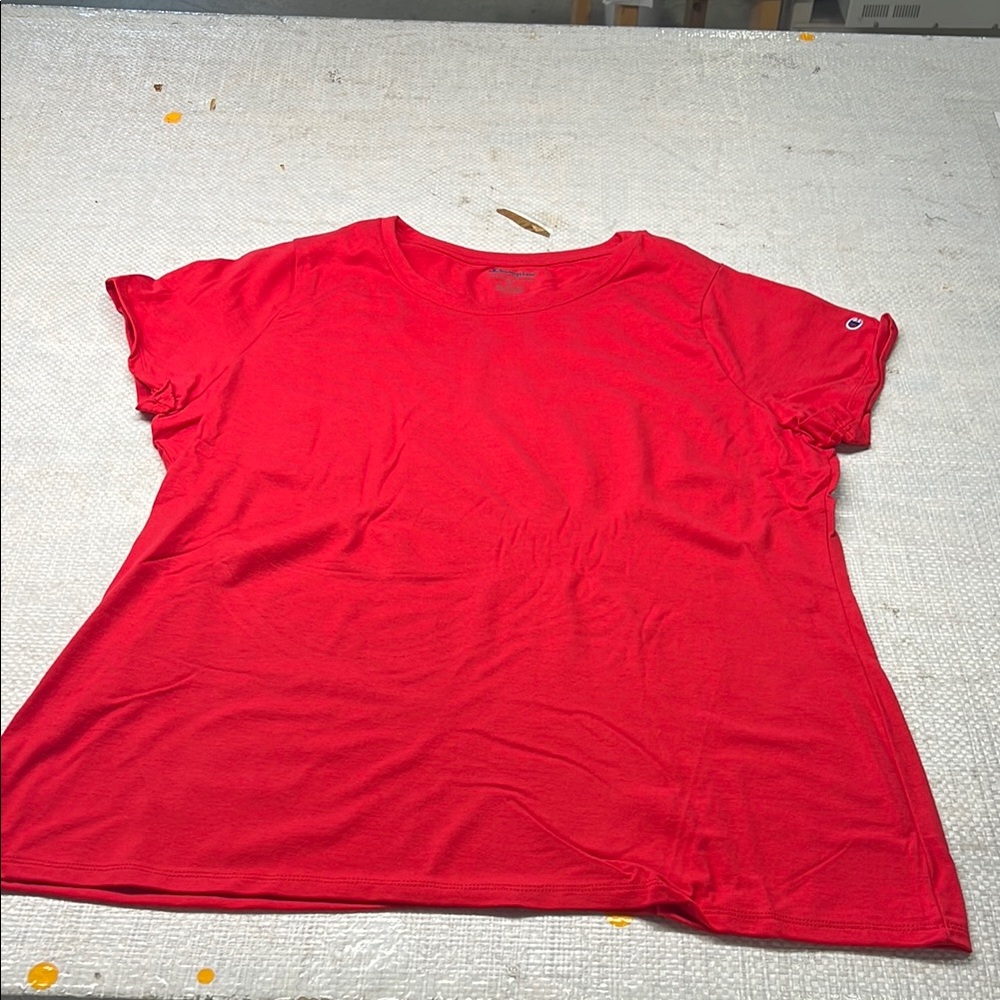 Champion Red Short Sleeve Relaxed T-Shirt